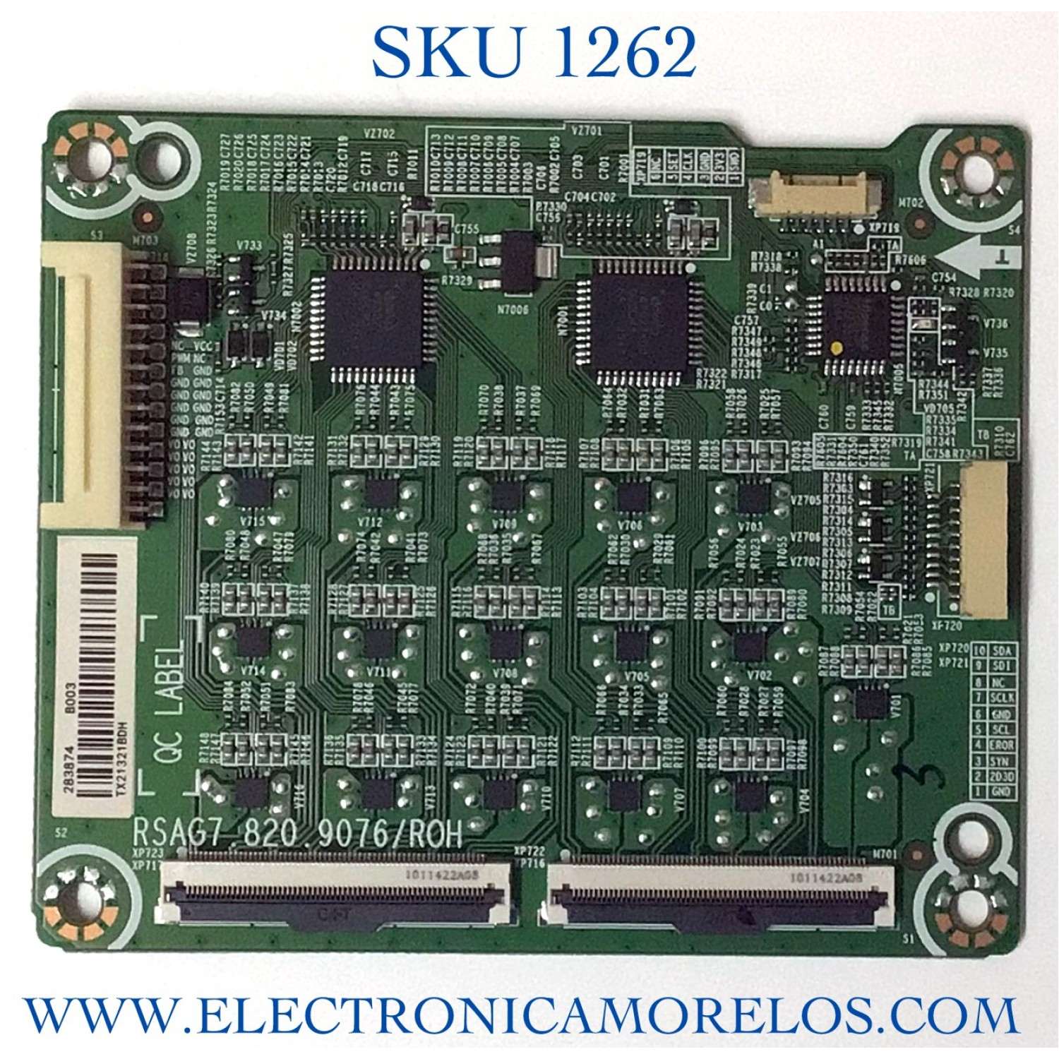LED DRIVER PARA TV HISENSE NUMERO DE PARTE 283874 / RSAG7.820.9076/ROH / B003 / TX21321BDH / E303981 / PANEL JHD500X3U51-T0L8\S0\GM\ROH / DISPLAY T500QVN03.7 / MODELO 50U6G 50A66FUA